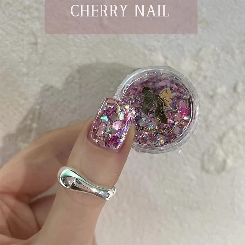 **1 Box Nail Glitter Sequins 3d Laser Nail Art Flakes Colorful Confetti Sticker Manicure Supplies Make Up Diy Decals Decoration