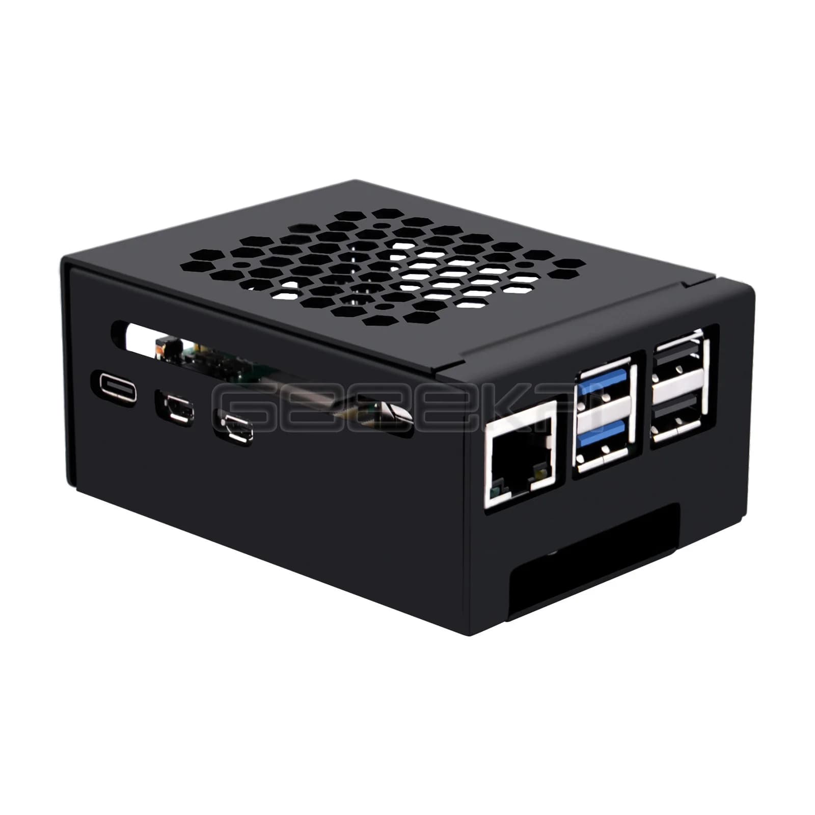 GeeekPi N07 custodia in metallo M.2 2280 PCIe a NVMe scheda adattatore di estensione inferiore con dispositivo di raffreddamento per Raspberry Pi 5