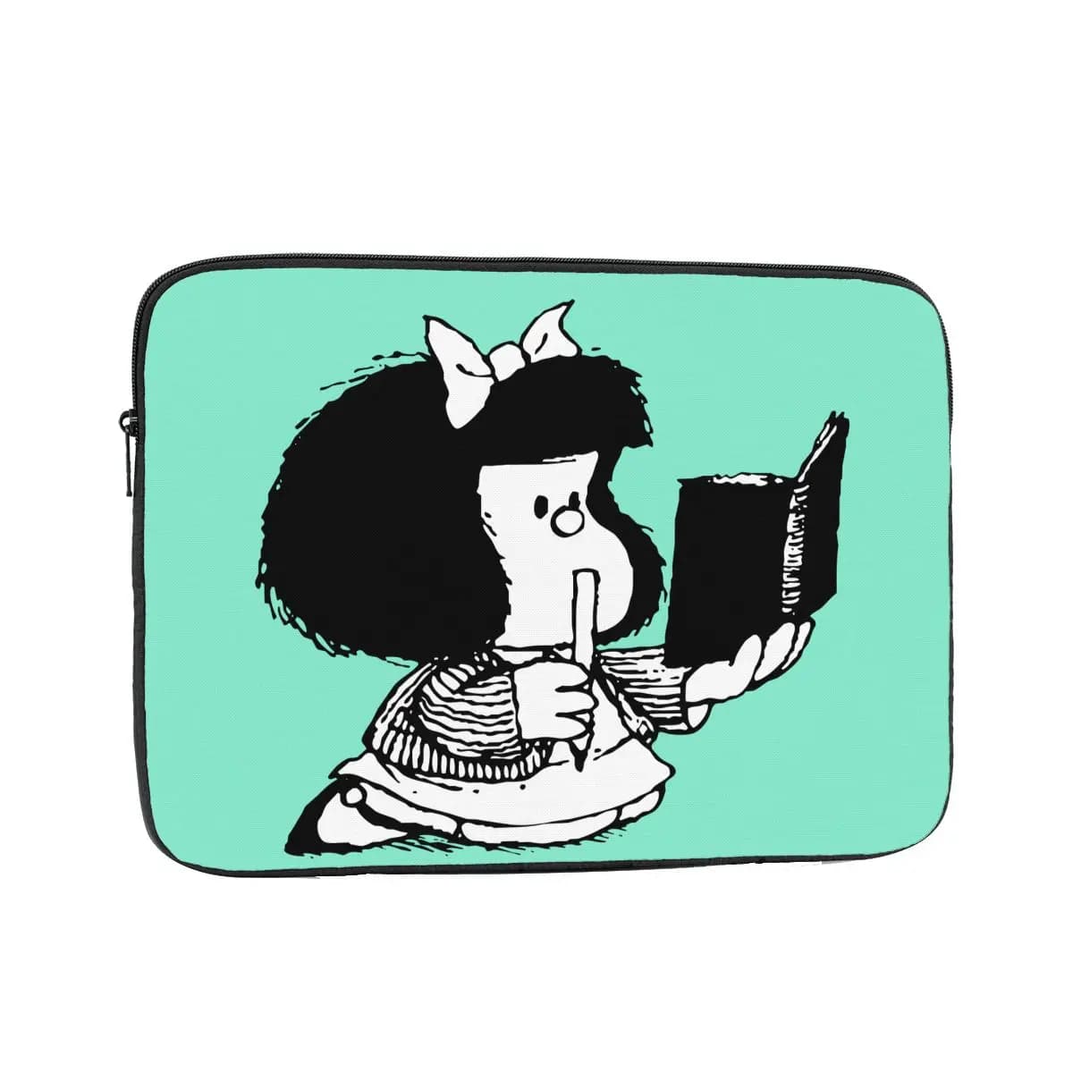 Custodia antiurto 10 12 13 15 17 pollici Uomo Donna Mafalda Leggi il suo libro Custodia per laptop Custodia per notebook Cartoon Kawaii