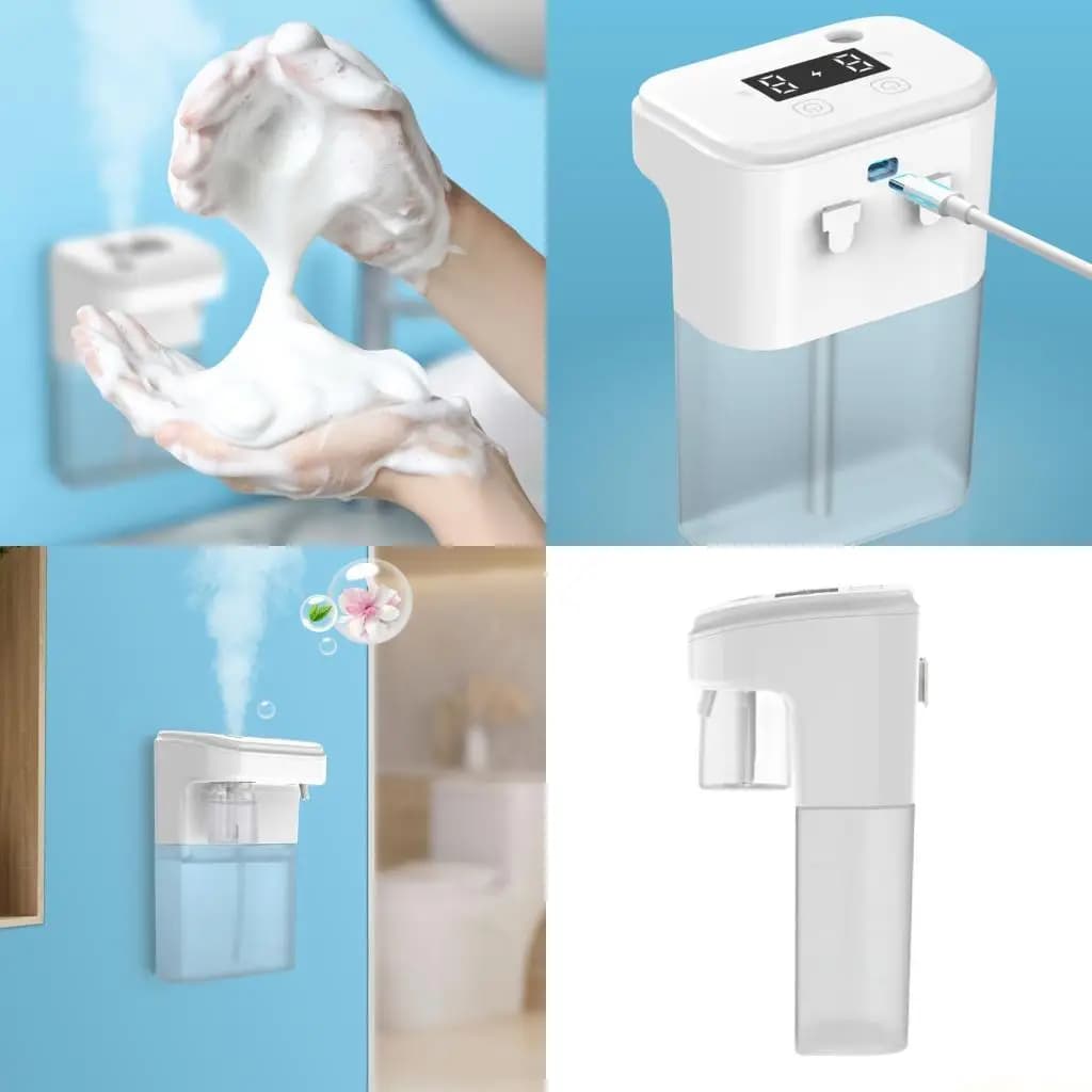 D0AB 2 in 1 Dispenser automatico sapone per lavaggio a mano Diffusore automatico Spruzzatore Deodorante per WC Intelligente