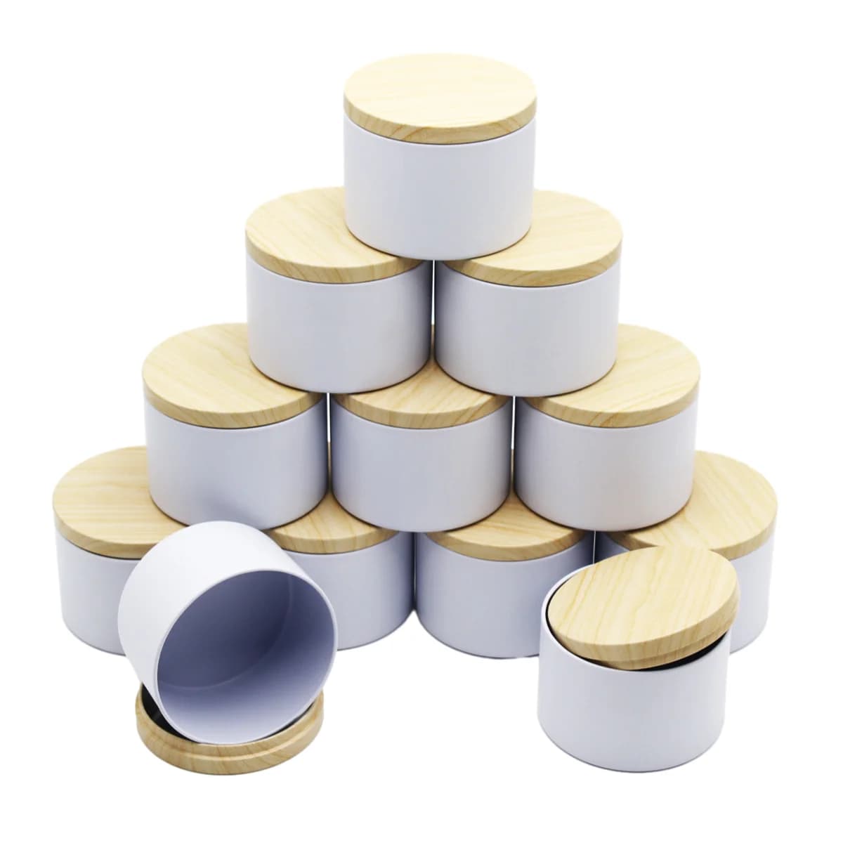 Barattoli per candele da 12 pezzi, contenitori per candele da 4 once per realizzare candele, barattoli per candele sfusi, barattoli per realizzare candele fai da te, per realizzare candele (bianco)