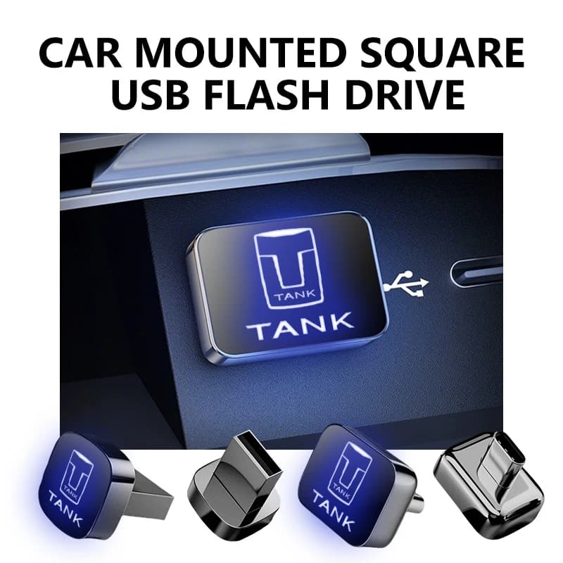 Car Dashboard Portable Storage 32GB/64GB Square USB Flash Drive For TANK Great Wall 300 500300500