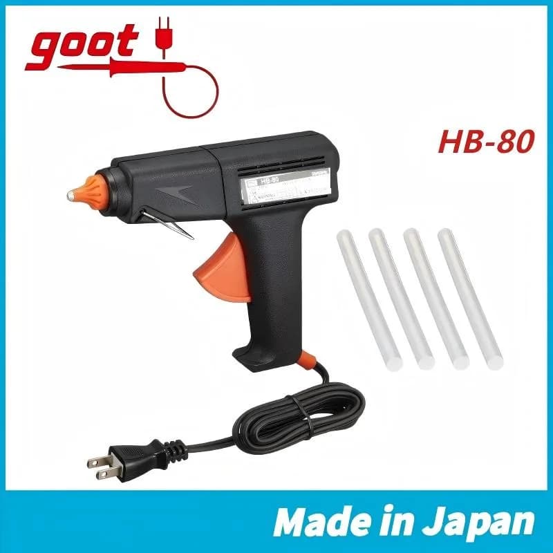 GOOT HB-80 Mini Pistola per Colla a Caldo - 14W 160 ℃ Bastoncini da 11 mm, prodotti in Giappone, riscaldamento rapido per lavori fai-da-te e riparazioni domestiche