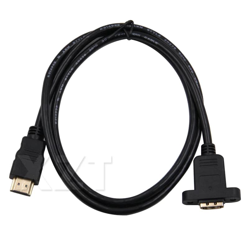 HDMI compatible extension cable plated gold 30cm/50cm/60cm/1m/1.5m male to female with panel mounting for HD LCD TV Lapt