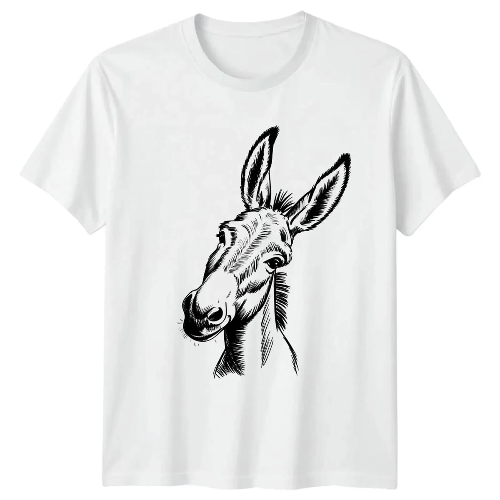 Donkey T Shirt Farm Animal For Him And Her vintage Washed Comfortable Versatile Casual Stretched homme Soft Unisex