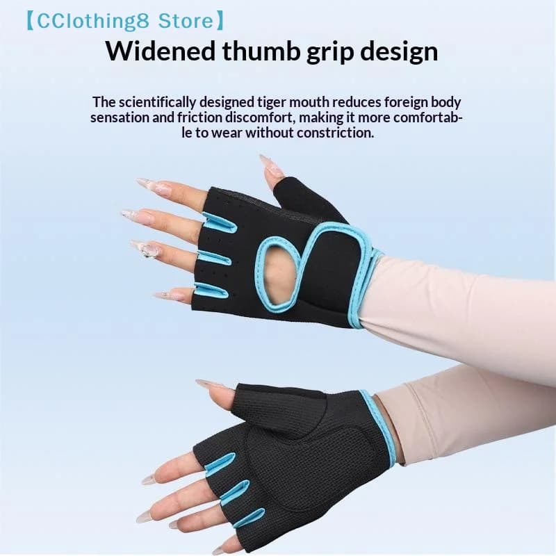 1Pair Fitness Gym Gloves Weightlifting Gloves Half Finger Breathable Non-slip Gel Pad Bodybuilding Training Gloves【AliS8】