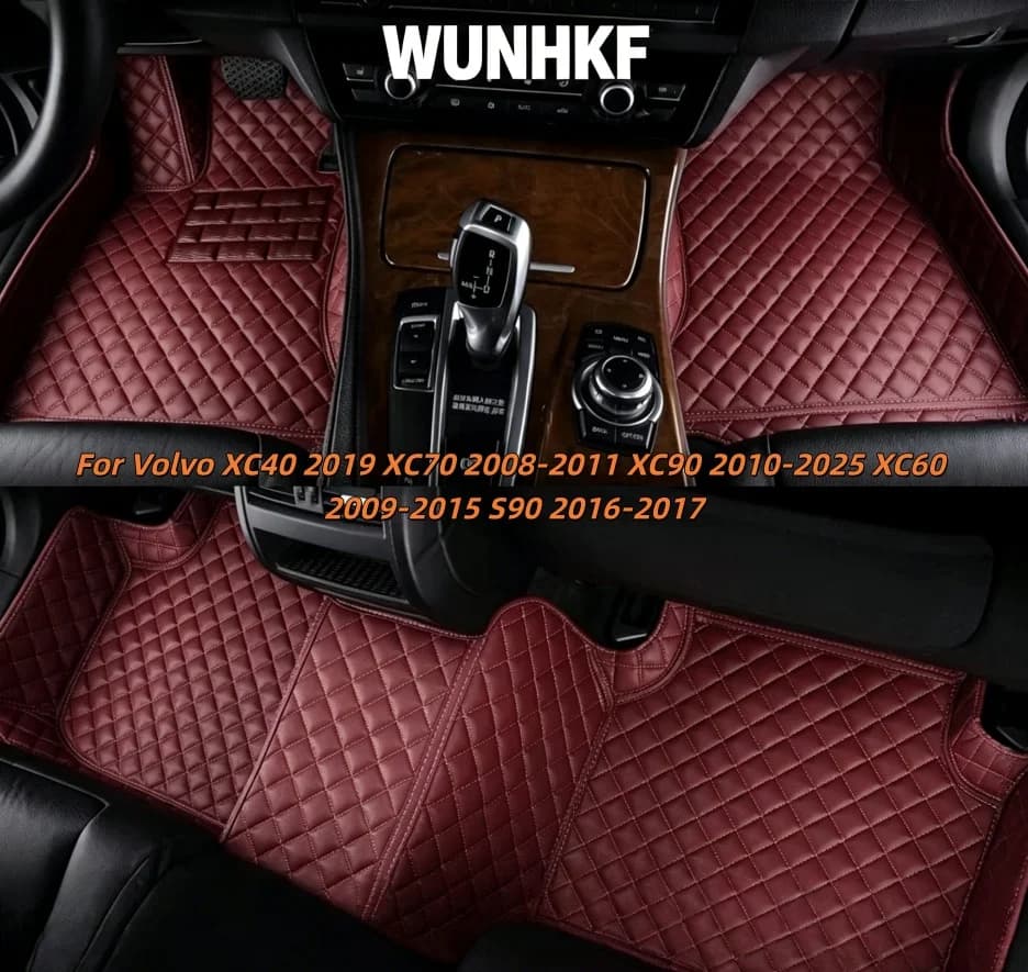 Custom Car Floor Mats Anti Slip For Volvo XC40 2019 XC70 2008-2011 XC90 2010-2025 XC60 2009-2015 S90 2016-2017 Foot Coche