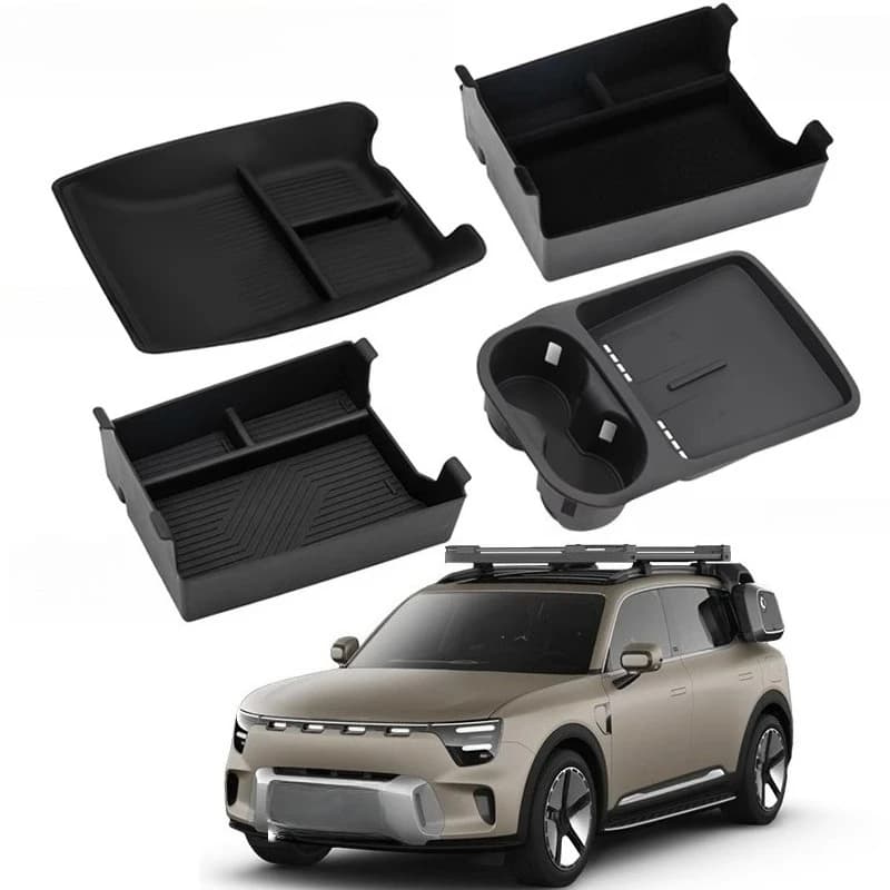 For Smart #5 Central Control Armrest Box Storage Box Wireless Filling Pad Water Cup Cover Accessories Car Interior Storage