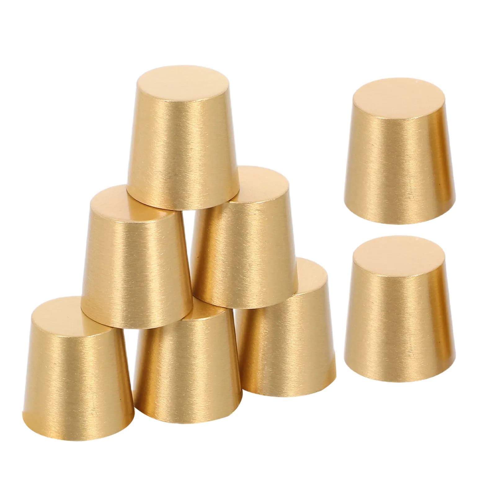 8Pcs Brass Tray Riser Feet 15Mm Polished Conical Legs for Cutting Boards Wooden Trays Jewelry Boxes Cabinets Anti-Slip