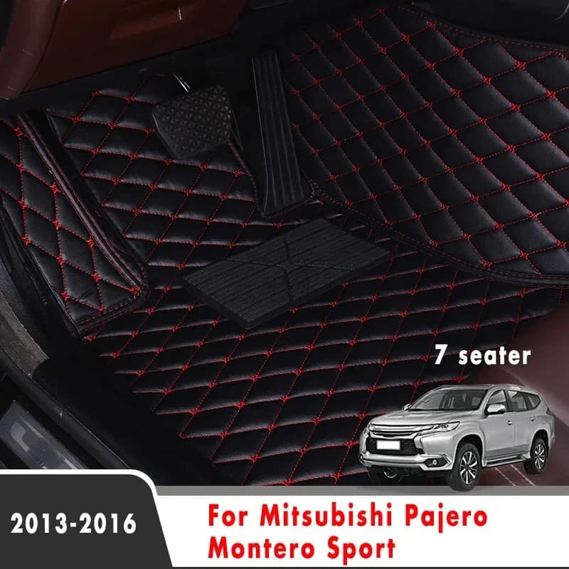 Car Floor Mats For Mitsubishi Pajero Montero Sport 2016 2015 2014 2013 (7 Seater) Carpets Accessories Interior Rugs Automobiles
