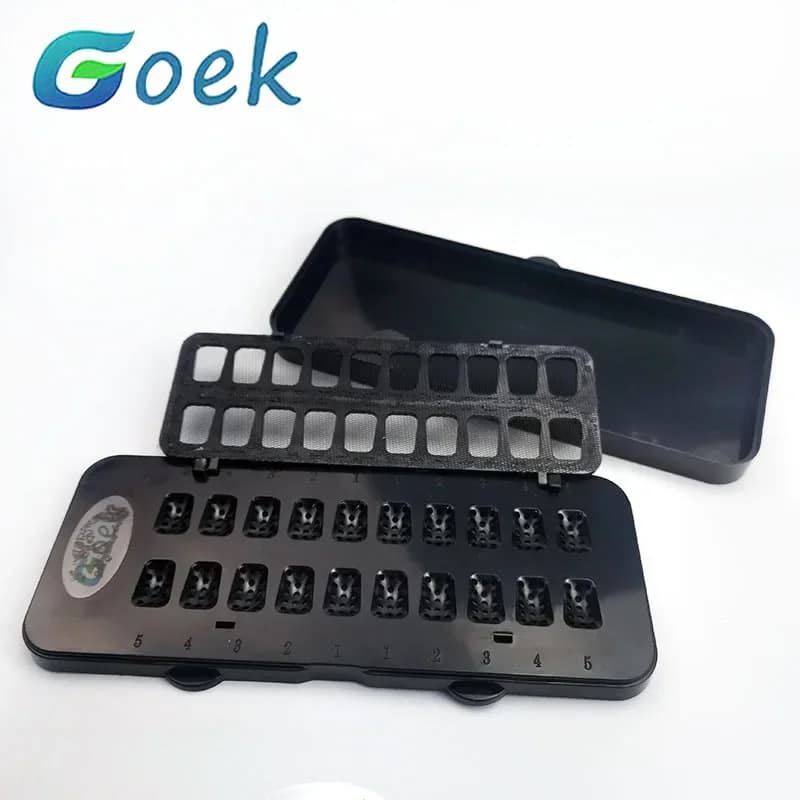 1 piece Storage box for dental veneer Tool for prosthetics Rectangle Net Cover Dentistry All ceramics Pretreatment Patch