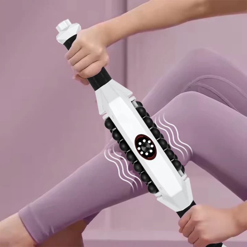 Rolling percussion massage pad for body massage with rechargeable roller to relieve foot leg pain