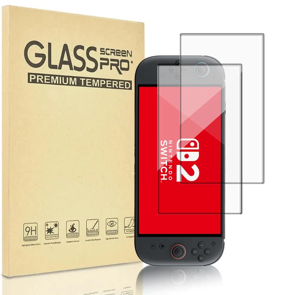 NS2 HD Tempered Glass Screen Protector for Switch 2, Anti-scratch Transparent Screen Protector for New 2025 Switch2