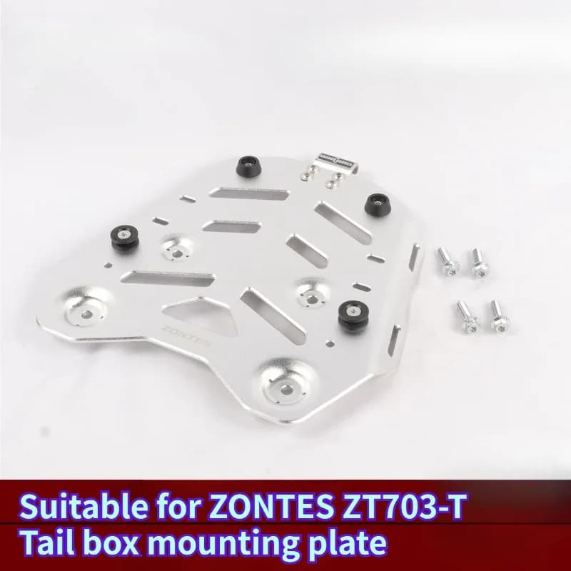 Motorcycle Aluminum Rear Trunk Base Plate Luggage Rack Mount Board Fit Zontes 703T ZT703-T Rear Top Box Installation Accessories