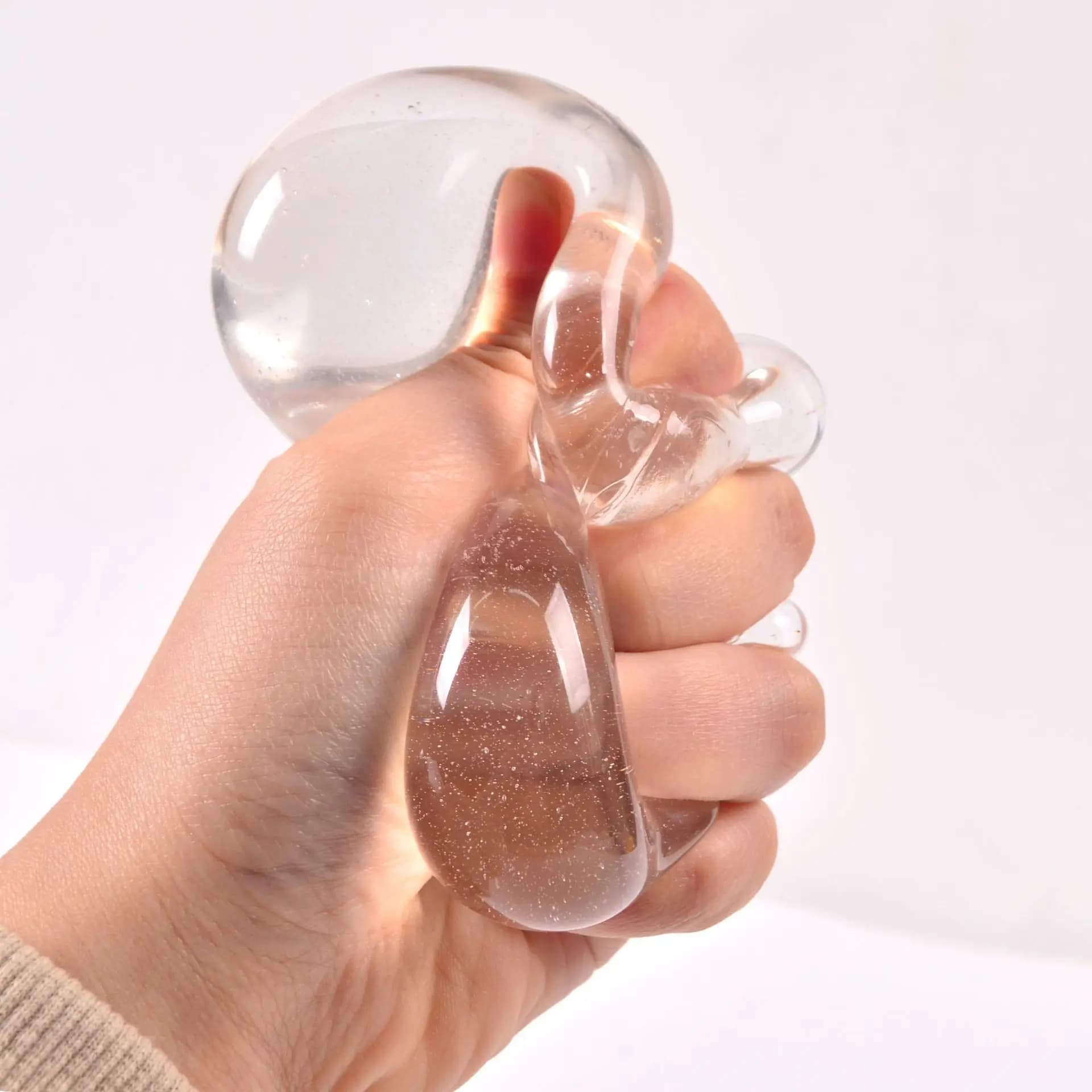 Palla sciroppo di maltosio trasparente Rimbalzo lento Agitarsi Giocattoli per bambini adulti Sollievo dallo stress Palla resistente allo stress Spremere Regalo Mitigatore