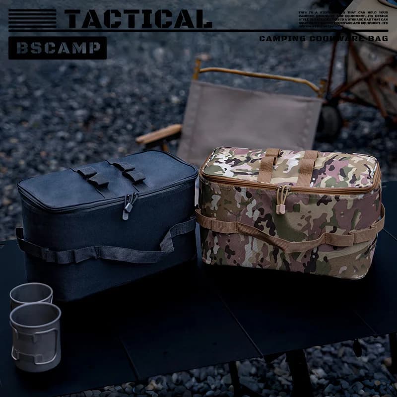 High Quality Hot Selling Wholesale New Outdoor Tools Portable Camping Picnic Gas Stove Storage Bag Handbag Multiple Partitions
