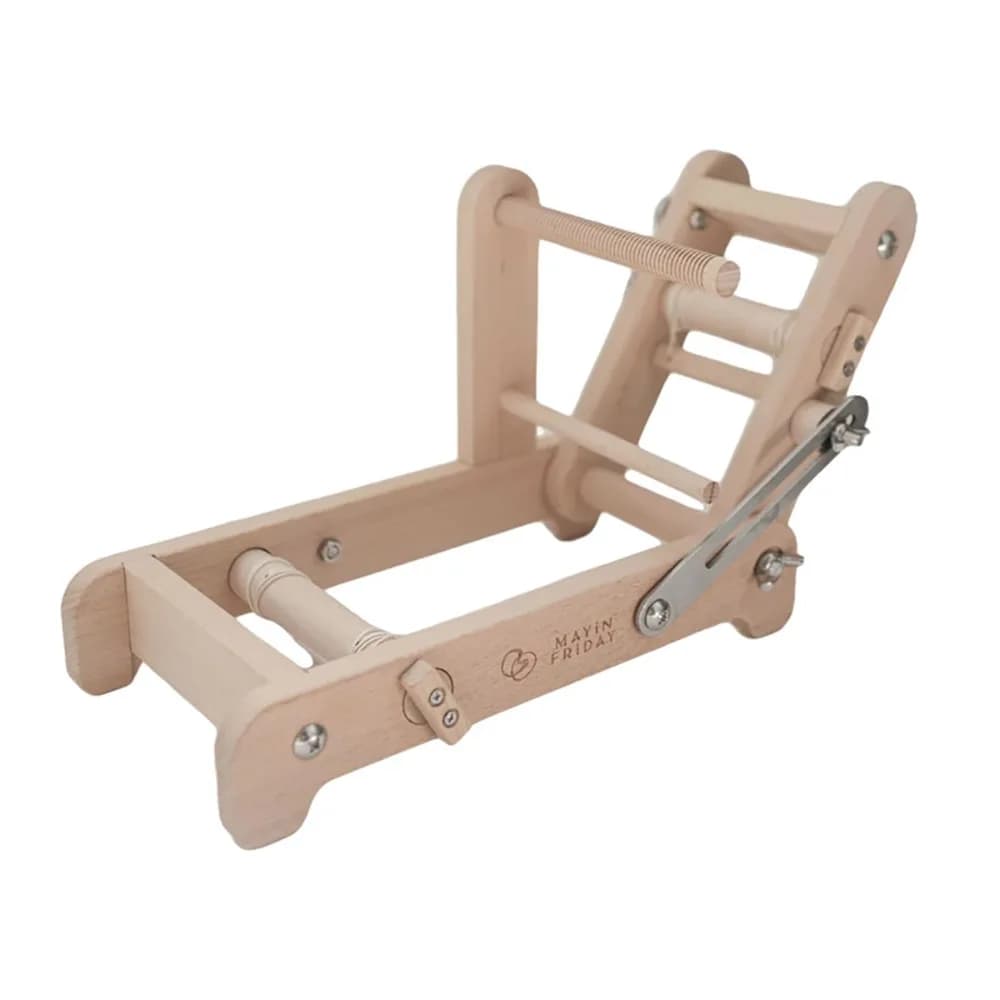 Foldable Tabletop Band Loom - Portable Wooden Weaving Machine for Straps, Bracelets & Crafts