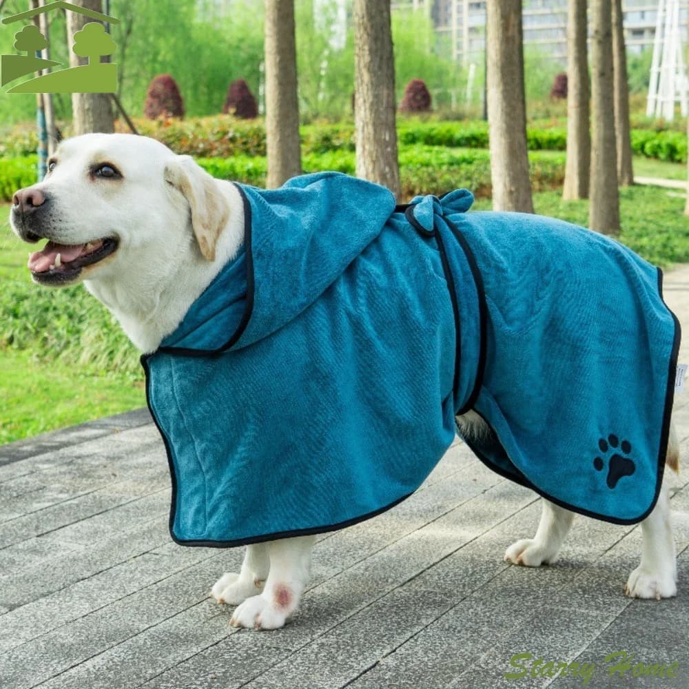 Bathrobe for Durable Dogs and Super Absorbent with Fixed Belt, Super Hot Towel with Hood for Cleaning and Home Animals