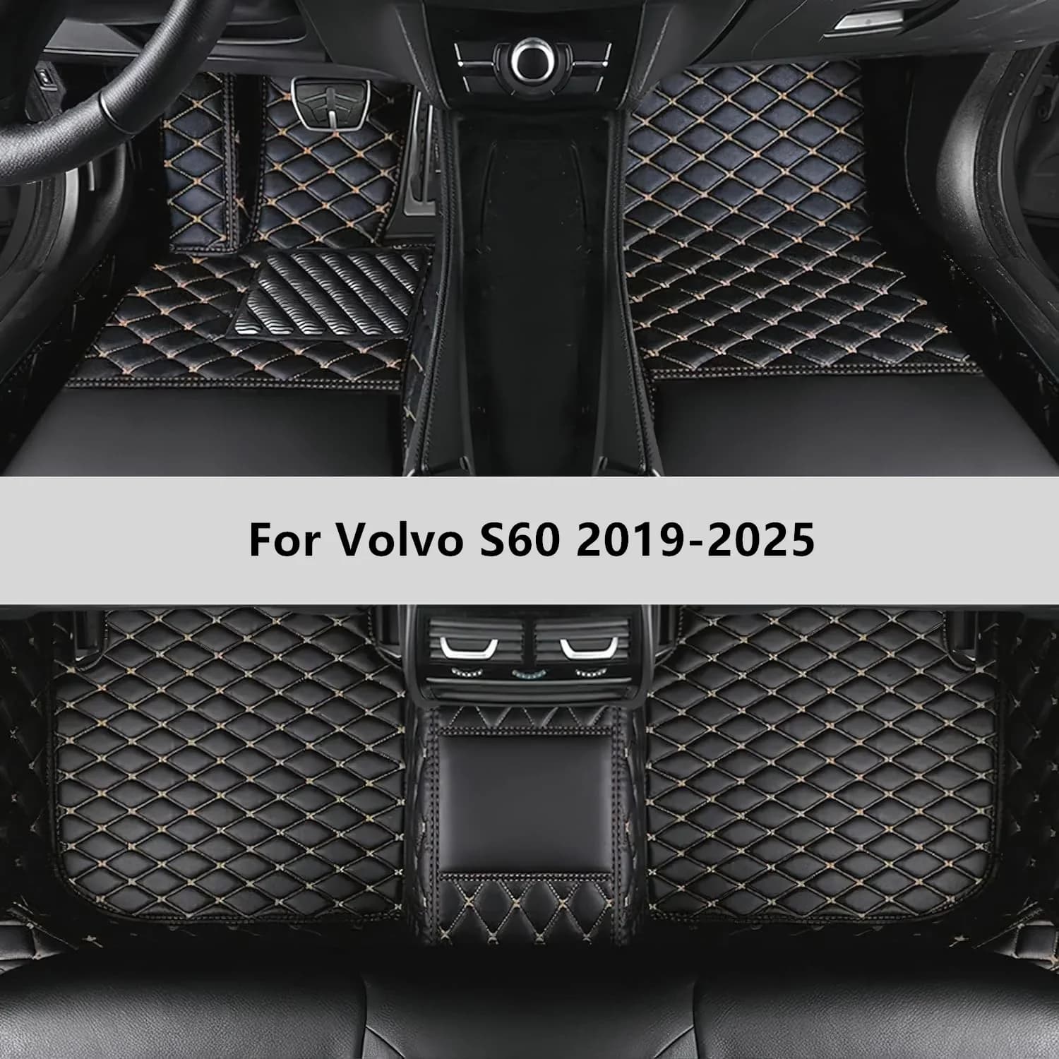 Tappetini per auto personalizzati per Volvo S60 2019-2025 Tappetino per auto Accessori per tappetini per auto Uomo Donna Accessori interni