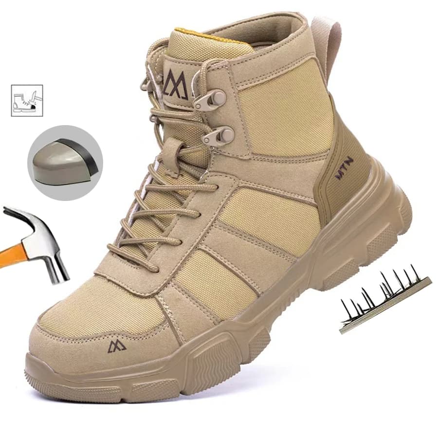 Stivali di Sicurezza Indistruttibili per Uomo, Comodi e Traspiranti, Scarpe da Lavoro Antiperforazione per Edilizia