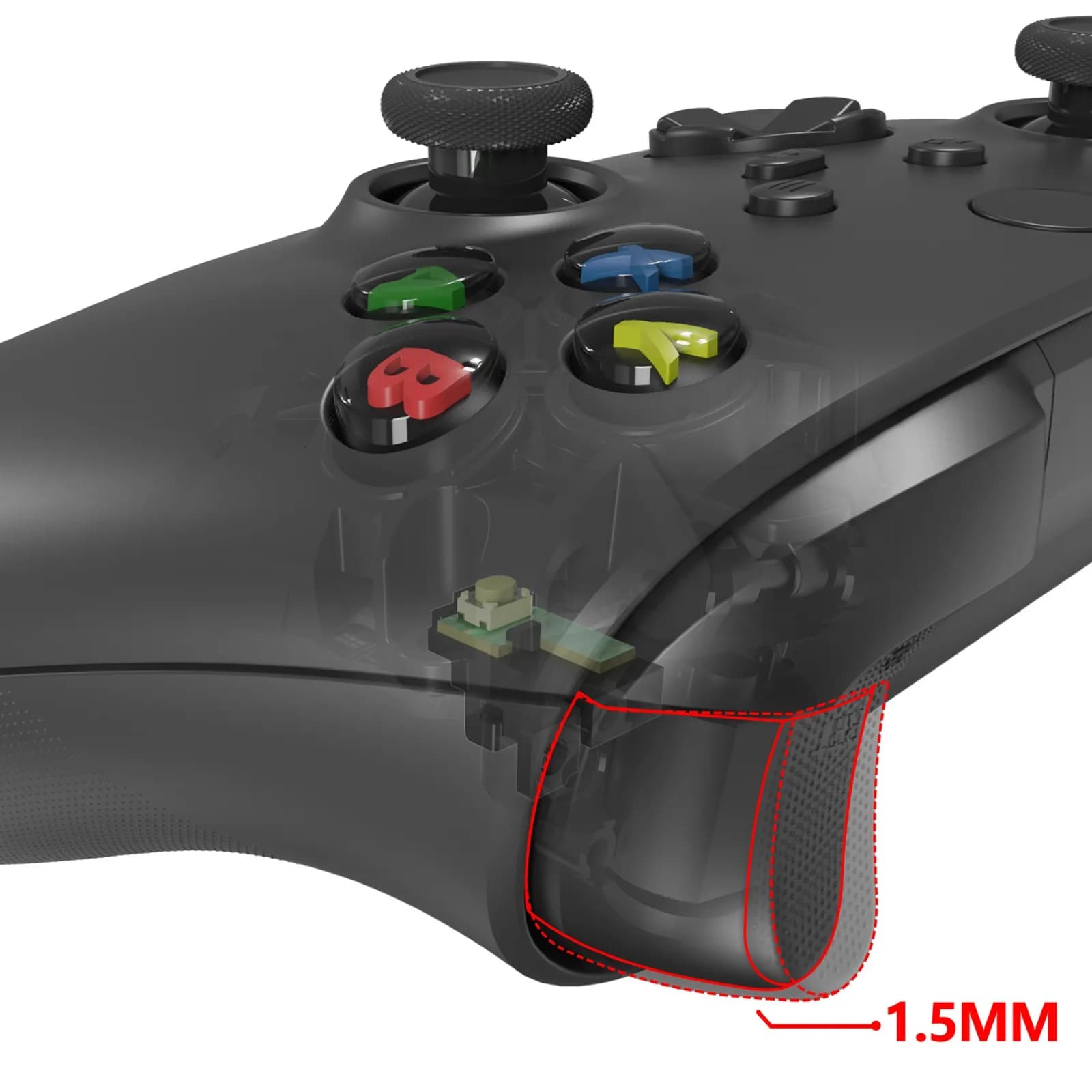 eXtremeRate Clicky Hair Trigger Kit Flashshot personalizzato Trigger Stop Cavo flessibile Bottoni a spalla per controller wireless Xbox Core