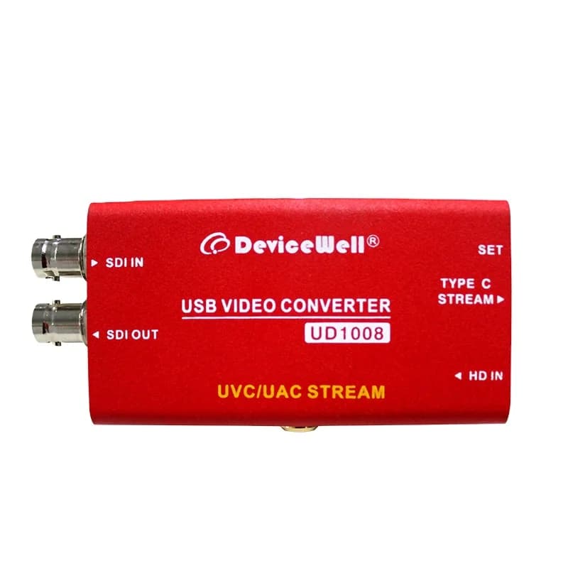 DeviceWell UD1008 SDI 1080P UVC UAC Convertitore video per scheda di acquisizione flusso di tipo C