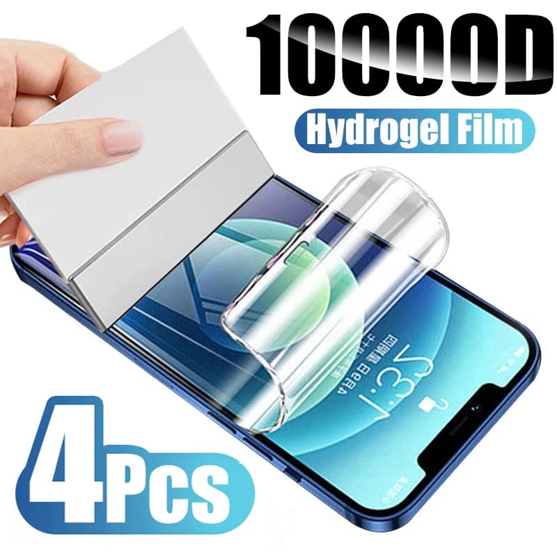 4 pezzi di pellicola morbida idrogel per iPhone 16e 17 Pro Max 16 15 13 14 12 11 protezioni schermo aria per iPhone 7 8 Plus 13 12 Mini XS XR X