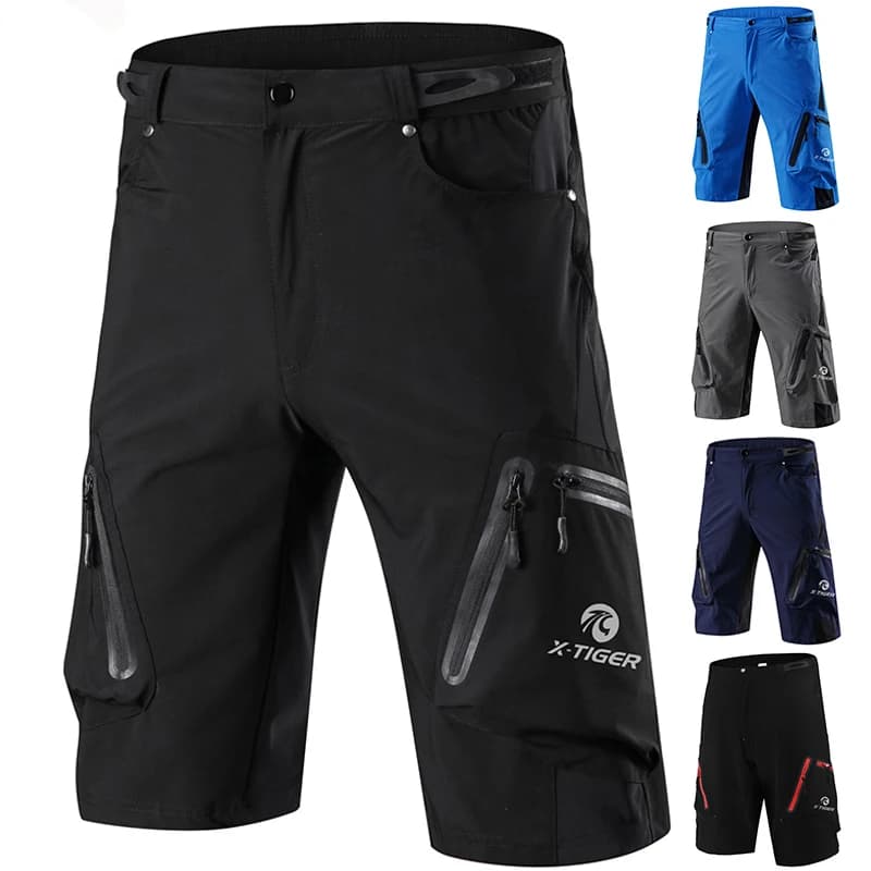 X-TIGER Mountain Bike Shorts Men's Summer MTB Cycling Shorts Light and Wide MTB Cycling Shorts for Outdoor Sports