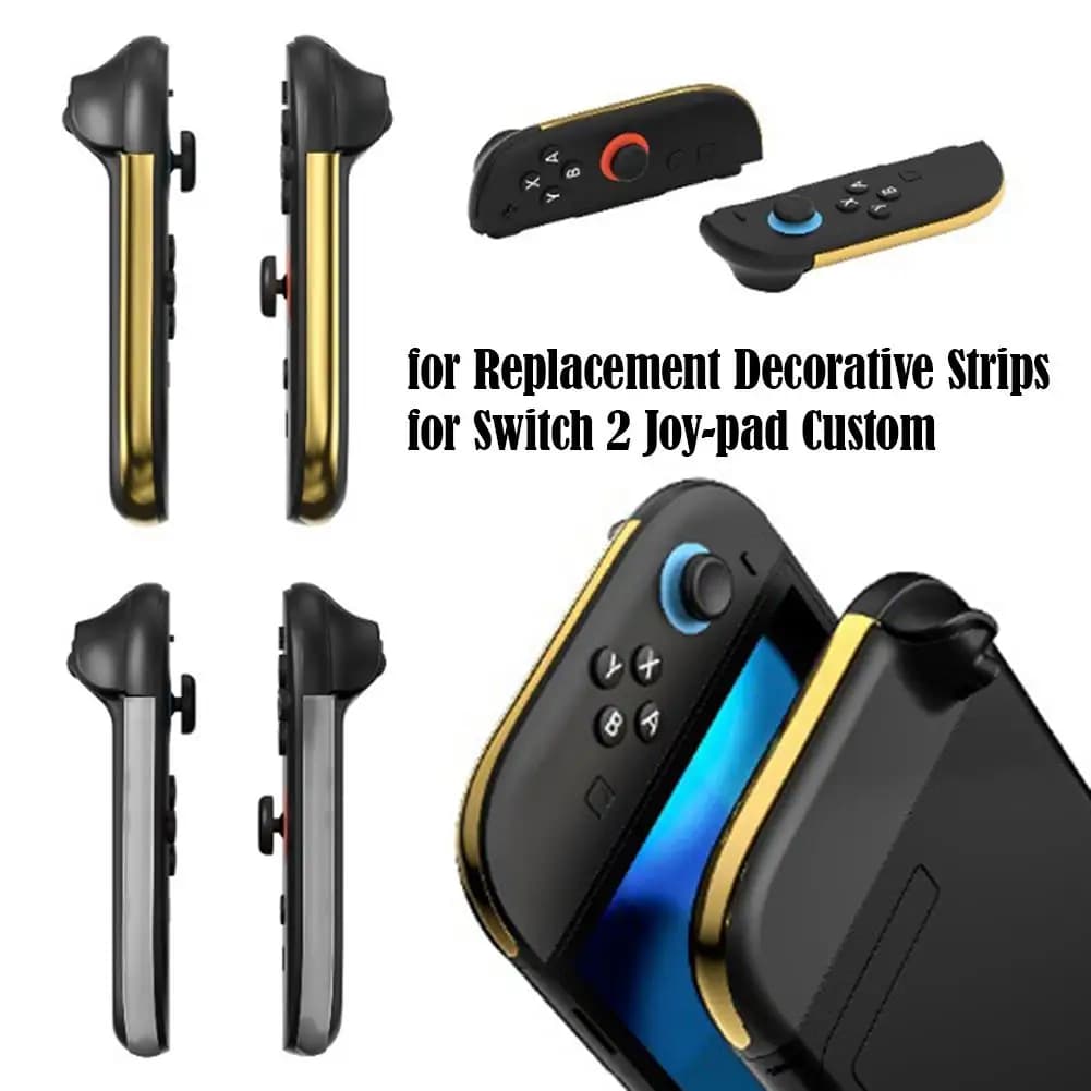 Strisce Decorative Trasparenti per Nintendo Switch 2, Accessori per Sostituzione Scocca e Piastra del Controller