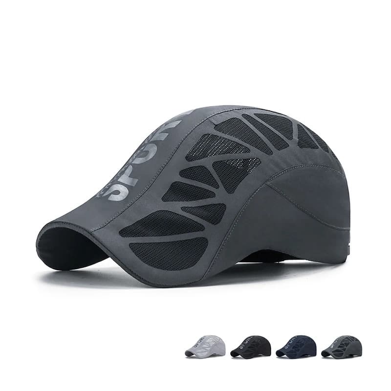 Cappello estivo per l'alfabeto sportivo nuovo cappello da uomo in rete traspirante con paralume ad asciugatura rapida berretto per protezione solare da esterno