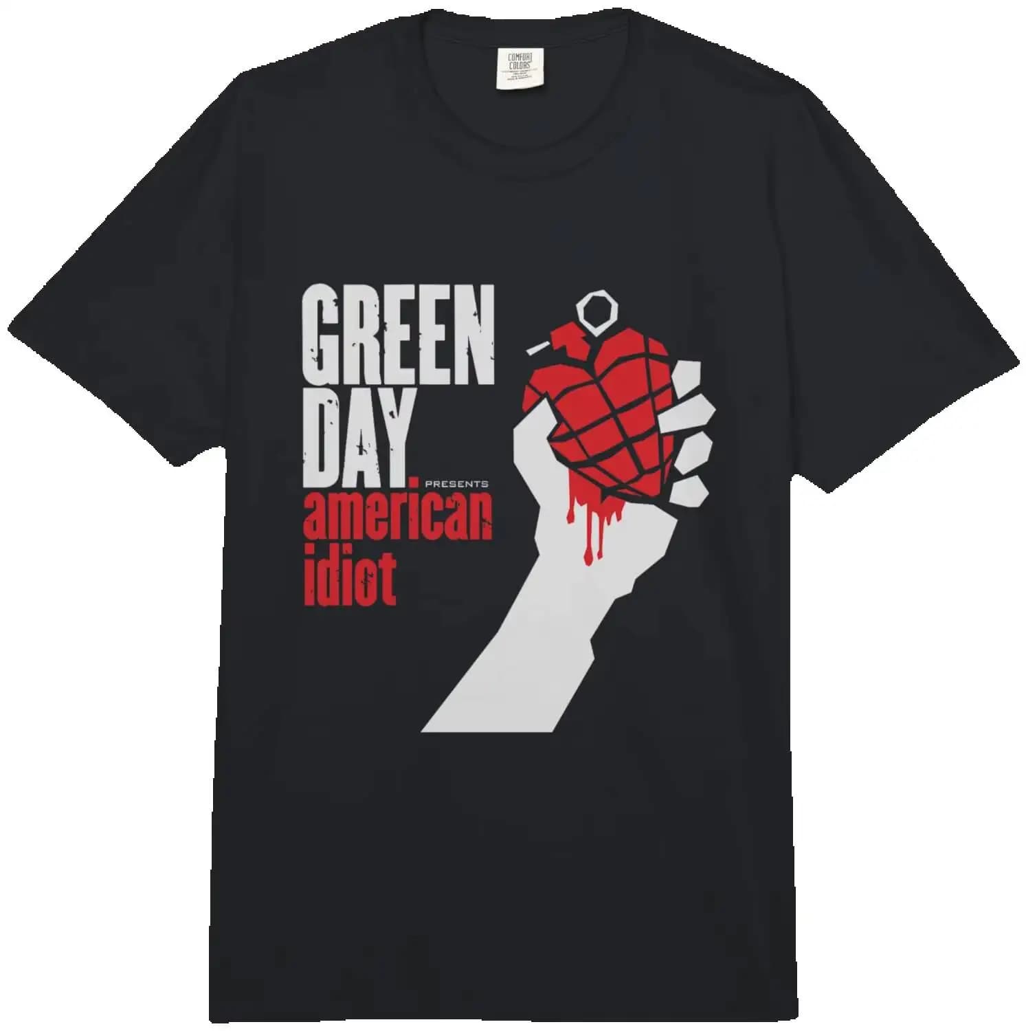 American Idiot Comfort Colors Adult Heavyweight T-Shirt Summer Short-Sleeved Breathable Sweat-Wicking Versatile Trendy T-Shirt