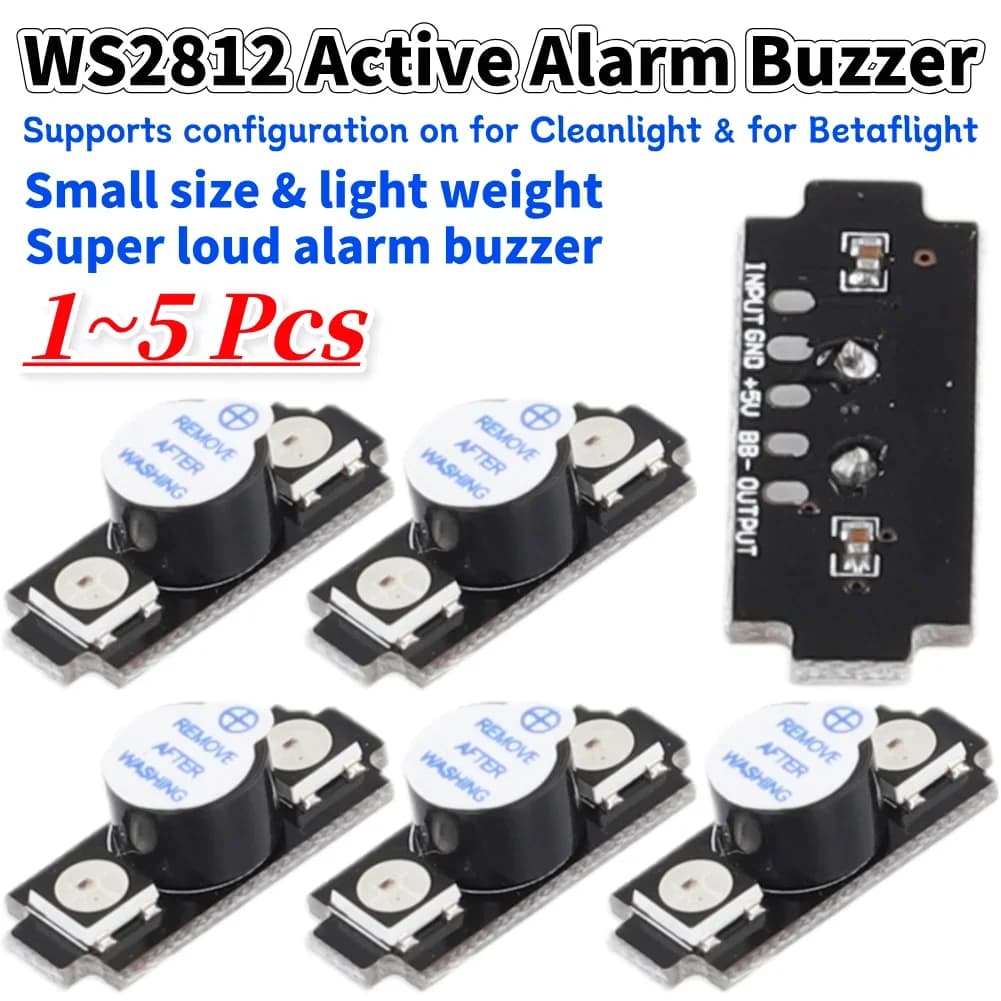 WS2812 Active Alarm Cicalino Colored RGB LED Cicalino Siren 5V Beep Speaker for RC FPV Freestyle Drons DIY spare parts