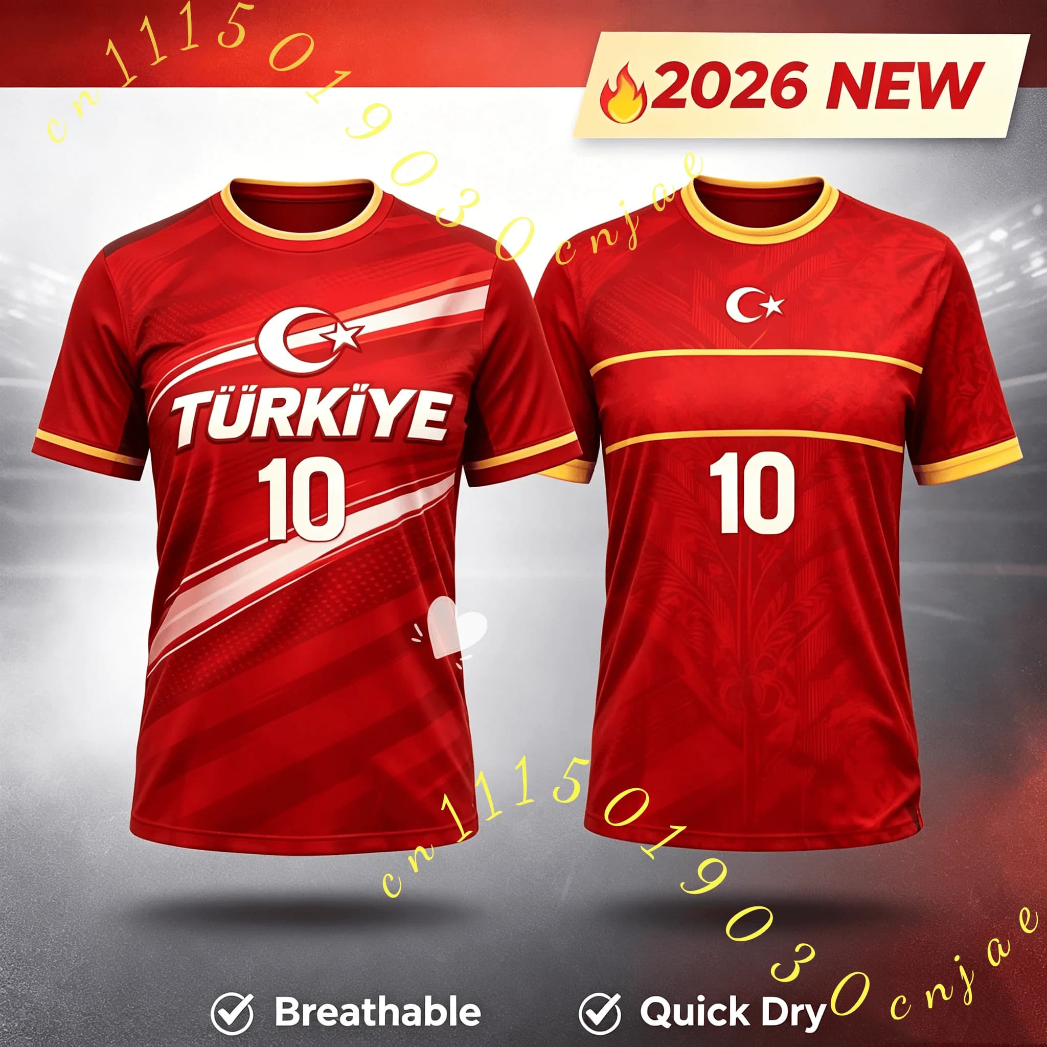Turkiye Turkey Soccer T-shirt Jersey 3D Print Breathable Quick Dry Sportswear Unisex Casual Summer Women Men's Tshirt Clothing