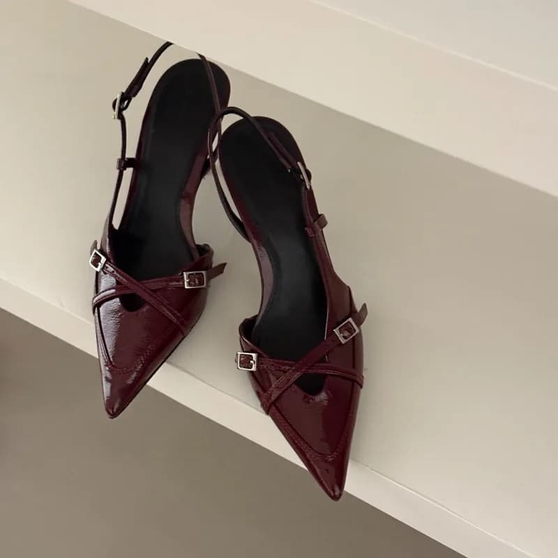 Scarpe da donna da ufficio con tacco alto a punta Scarpe da donna belle con tacco alto Nuovi sandali con tacco in jeans da donna