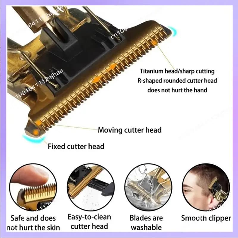 N83R Haircutting Machine Barbiere For Men Haircut Professional Haircuts Wireless Electric Haircut Razor For Men's Shaving Easy To Use