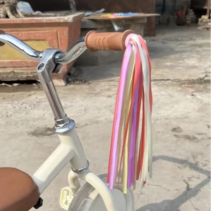 2pcs Ribbon Outdoor Cycling Scooters Bicycles Handlebar Colorful Tassels for Baby Carriers