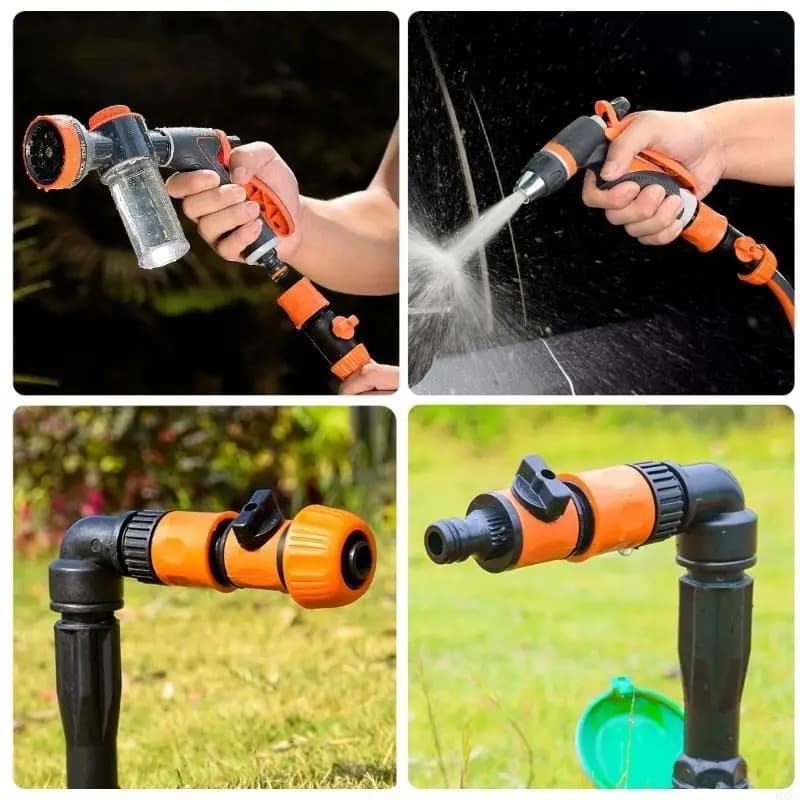 Accoppiatore arresto per tubo da giardino Accoppiatore a collegamento rapido con valvola arresto HX6C