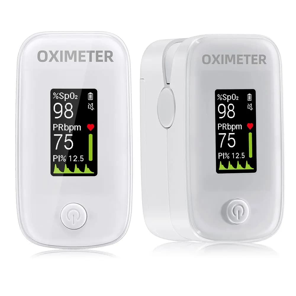 Pulse oximeter from finger Monitor oxygen saturation in blood with alarm, pletilmograph and perfusion index