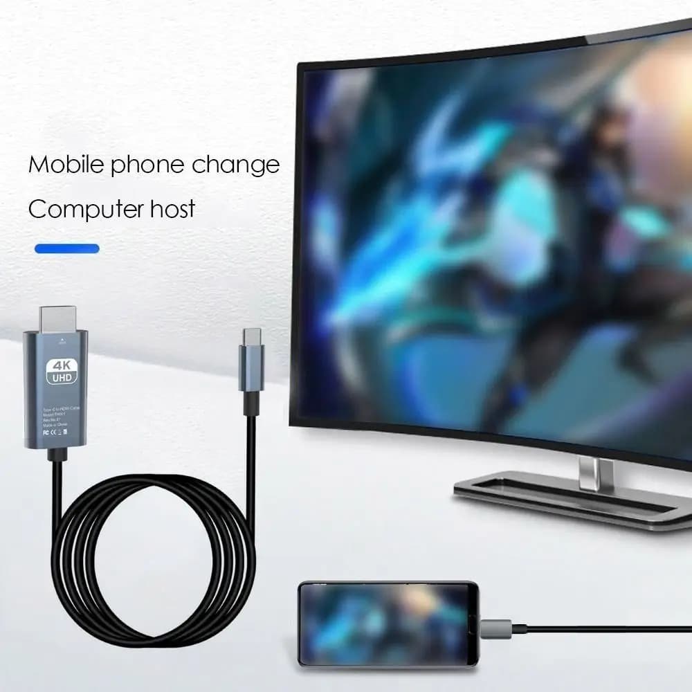 Accessori Cavo 1080p Type-C a HDMI 4K@30hz USB 3.1 4K HD Schermo di proiezione Cavo video Plug and Play