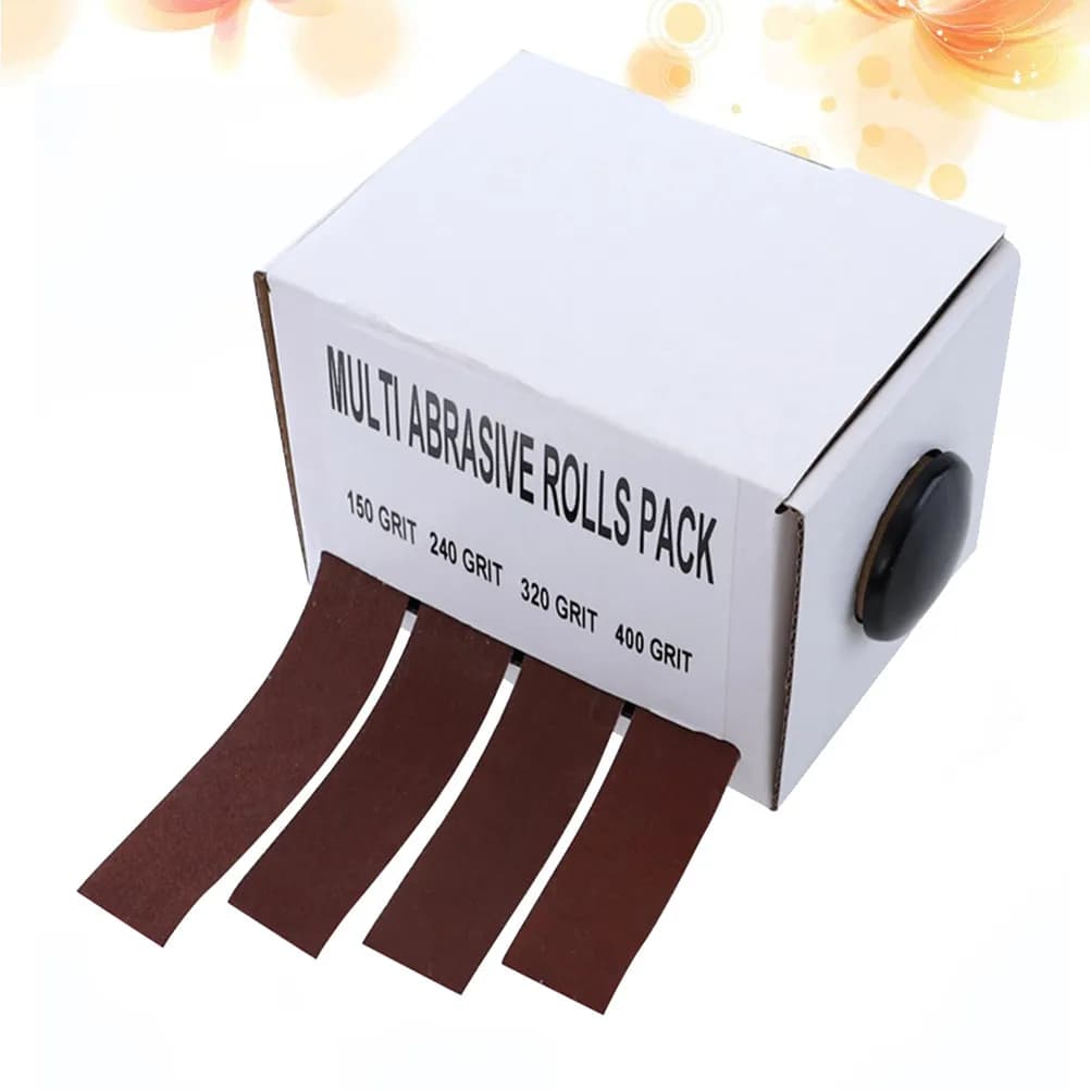 1pc Sanding Belt Box Brown Abrasive Paper Roll For Metal Wood Plastic Pet Manicure High-Speed Grinding Polishing Durable Grind