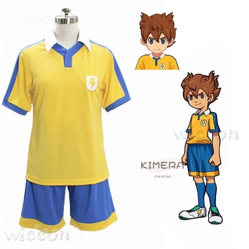 Inazuma 11 Undici GO Matsukaze Tenma Cosplay Abbigliamento sportivo Gioco Anime Gioco di ruolo Costume Uniforme Vestito Abiti di Halloween Vestito da calcio