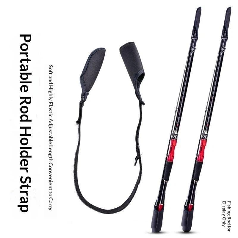 Adjustable Fishing Rod Sling With Cap Protection Strap For Outdoor Sea Fishing Fans
