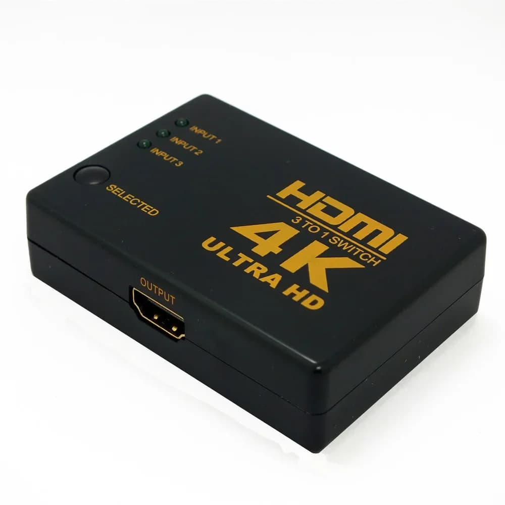 Mini 4K * 2K compatible port HDMI 3 inputs 1 output Switcher Splitter for HDTV 1080P Video S03