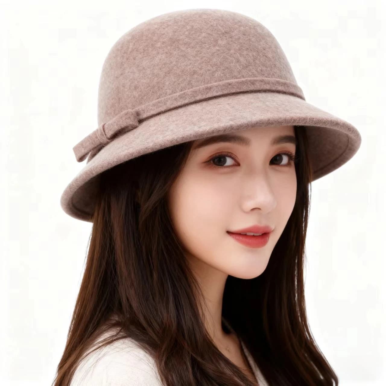100% Real Wool Women Hats Autumn Winter Outdoor Warm Fedora Hat Black Elegance Comfort for A Perfect Cold Weather Thicker Caps