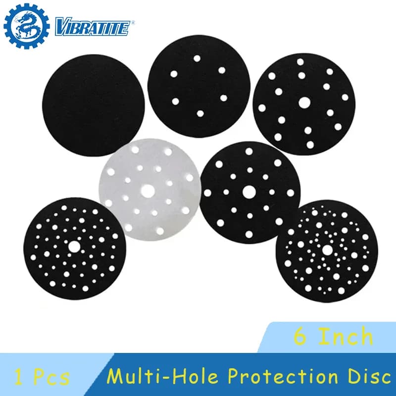 Tampone di interfaccia disco di protezione multi-foro da 6 pollici 150 mm 1 pz Utensile elettrico con gancio e anello per levigatrice Levigatura Lucidatura Rettifica