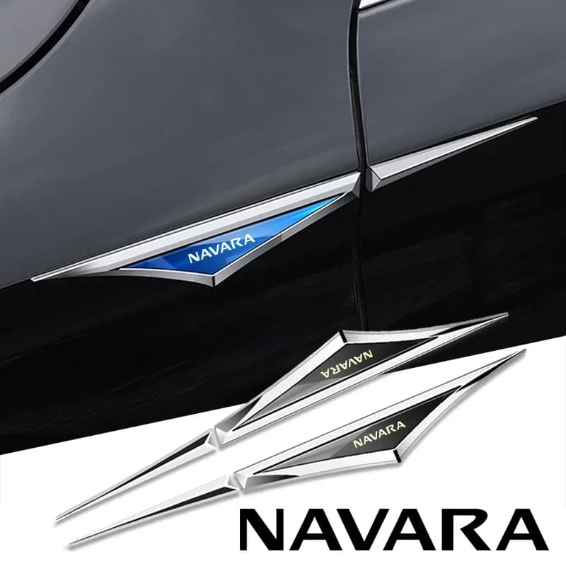 2 pezzi adesivi per auto in lega 3d accessori per auto per Nissan navara np300 at32 rhd pro-4x n-trek
