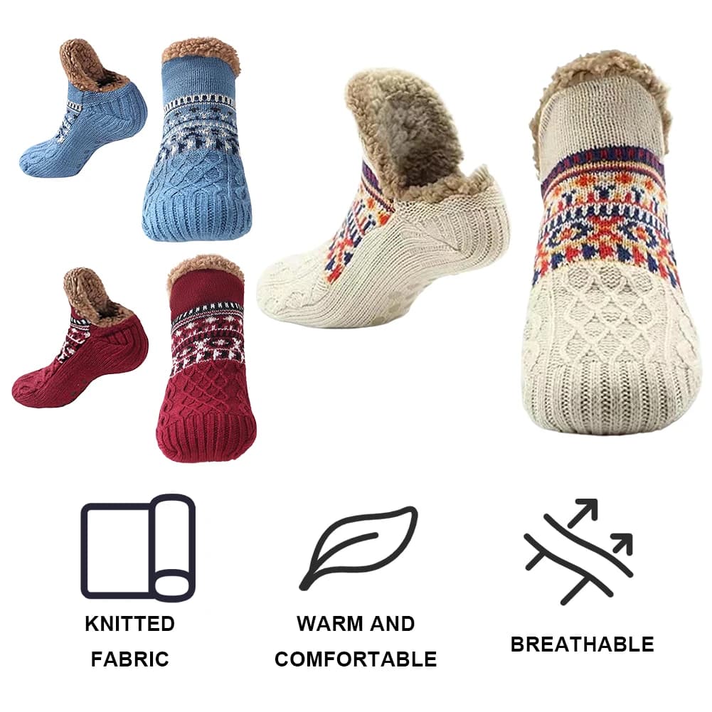 Men Women's Winter Home Slippers Socks Spare Socks Anti-slip Warm Socks Soft Thermal Socks for Christmas