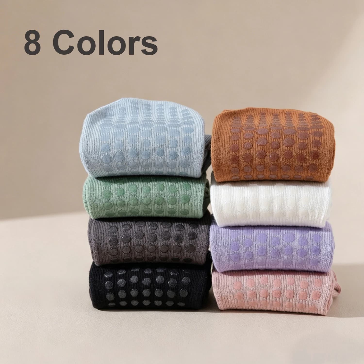 1 paio di calzini da donna, calzini da yoga, calzini in cotone antiscivolo in silicone, calzini da fitness per interni, calzini da pilates per ragazze, 36-41EUR