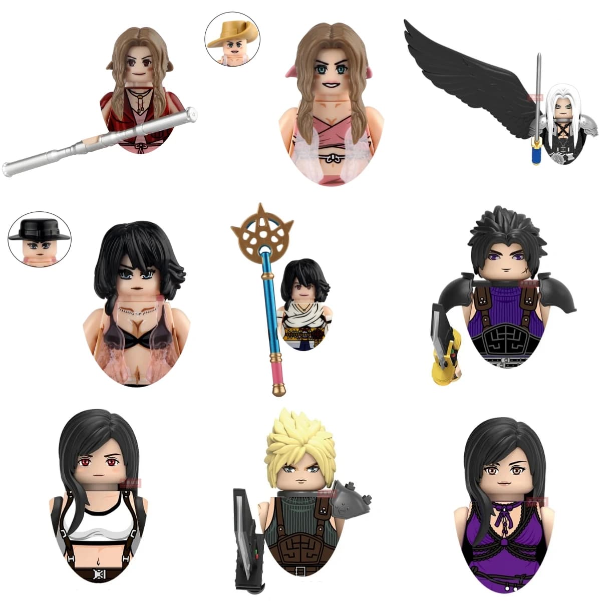 Nuovo Modello MOC Serie FF, Collezione di Personaggi Femminili, Mini Action Figure, Mattoncini per Assemblaggio, Accessori per Puzzle, Giocattoli e Regali DT8907