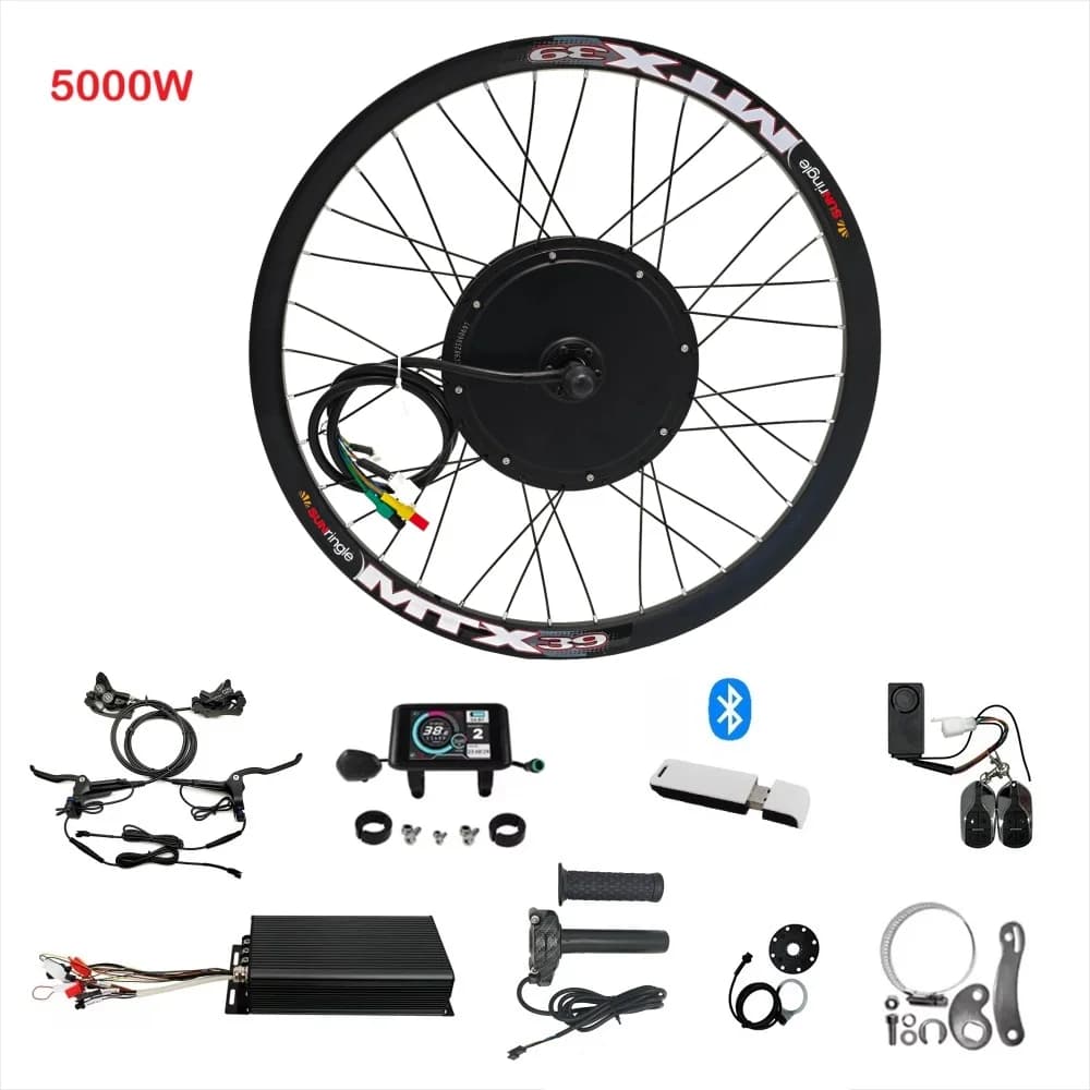Kit di conversione per bici elettrica con motore posteriore 72V 5000W MTX39 e controller Sabvoton 100A per biciclette elettriche da 26", 27.5", 29"